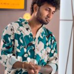 Teal Premium Printed Linen Shirt