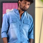 Acid Wash Double Pocket Denim Shirt