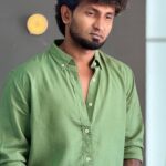 Green Solid Linen Shirt